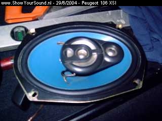 showyoursound.nl - Sound On A XSI - Peugeot 106 XSI - dsc00008.jpg - JVC 120 watt Hoedeplank Speaker.